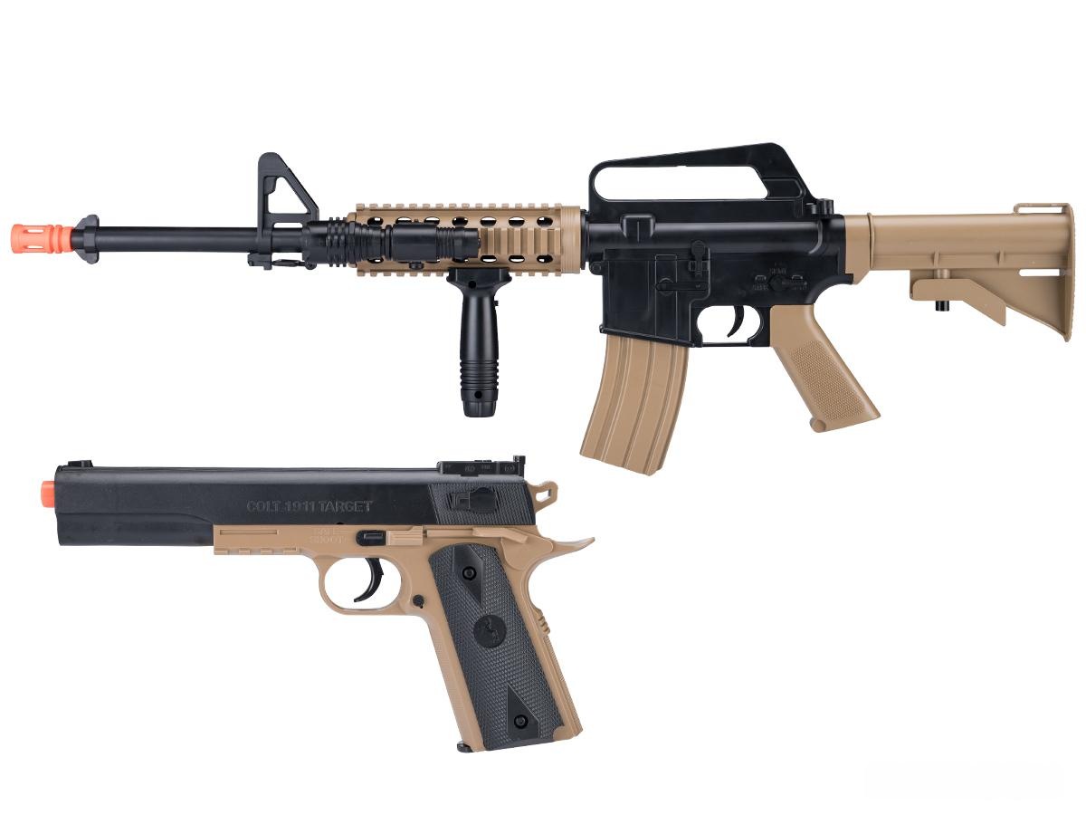 Cybergun x Colt M4A1 RIS and 1911 Spring Powered On Duty Kit